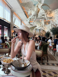 DailyDash Womens Ruffle Hem V-Neck Backless Top with Belt Tie Neck Design Lenzing Lyocell Linen Blend Summer Outerwear