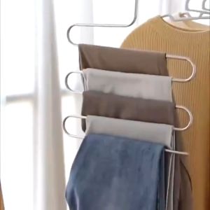 Móc Treo Quần Áo Treo Khăn Đa Năng 5 Tầng Mẫu Inox Sáng Bóng