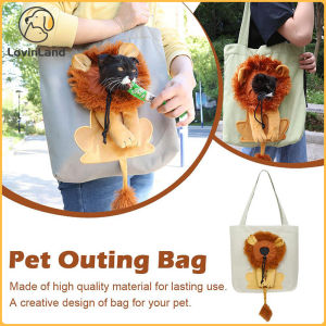 Lion Shape Cat Carriers Bags Adjustable Zipper Transport Bag for Dogs Outdoor Pet Shoulder Bags Puppy Carrier Canvas Tote Pouch