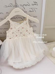 Cute Baby Girl Summer Dress Thin Strap Princess Skirt Cotton Fabric Versatile Style Chinese Manufacturer 2025 Summer Collection