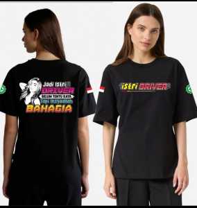 Kaos Istri Driver/kaos kata kata /kaos pria wanita/kaos distro