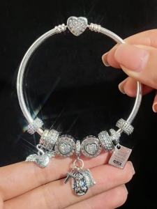 Chất Liệu Bạc 925 Trái Tim Tình Yêu Thập Giá Cầu Nguyện Quyến Rũ Bóng Cho Tự Làm Vòng Tay Nữ Chất Lượng Cao Mỹ Trang Sức Dễ Thương Phong Cách Lãng Mạn