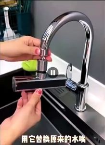 ก๊อกน้ําห้องครัว 304+ABS 4 โหมด อเนกประสงค์ 360° หัวฉีดก๊อกน้ําอ่างล้างจาน แบบสากล สําหรับห้องครัว