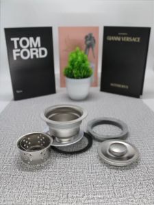 Afur Keranjang Cuci Piring Saringan Wastafel Tutup Saringan Saluran Pembuangan Full Stainless JS-111