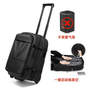 Travel Trolley vacuum compression business backpacks pump for Man Wheeled backpack On wheels luggage Rolling Bags For Boardable