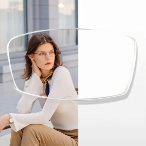 Rimless Presbyopia Glasses with Blue Light Protection Female