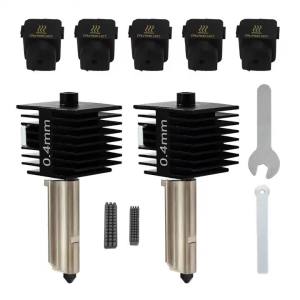 2Pcs A1/A1 Mini Hotend Kit High-Temperature Hardened Steel Nozzle Extruder with Silicone Sock & Brush for Bambu Lab 3D Printer