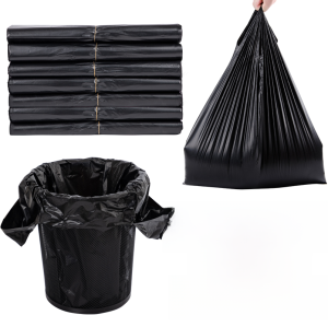 Black Garbage Bag Household Portable Thickened Vest Medium and Large Size Affordable Dormitory Student Plastic Bag