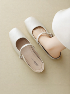 DUSTO | New Season Low-Heel Buckle Strap Mule Shoe