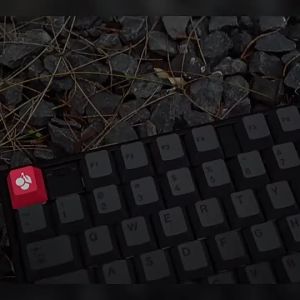 คีย์แคปสีดำแบบมินิมอล PBT Dye-sub โปรไฟล์เชอร์รี่ ชุดคีย์แคป 61/64/68/84/96/980/87/104