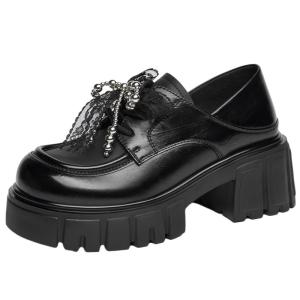 Josiny | Thick Sole Height-Increasing Two-Way Wearing Womens Loafers