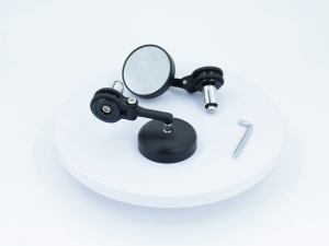 Motorcycle rearview mirror retro modified aluminum alloy round mini handle mirror 22mm handle