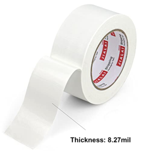 Heavy Duty White Duct Tape 2 Inches X 30 Yards 8.27 Mil Thickness Strong Flexible No Residue for Repairs Industrial