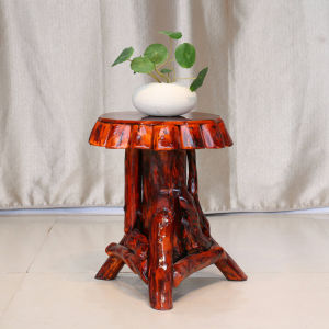 Creative Root Carving Single Layer Solid Wood Flower Stand Living Room Decoration Rack Multi Layer Storage Floor Standing Wood Flower Pot Stand