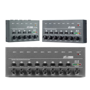 【New Arrival】4/6/8 Channels Line Mixer Ultra Low Noise TYPE-C 5V 2A Mini Sound Mixer Perfect for Small Clubs and Bars for Sub-Mixing