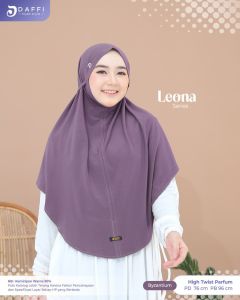 LEONA Daffi Hijab (Chat Untuk Warna Ready) Jersey High Twist Parfume Jilbab Instan Kerudung Pashmina Non Pad Pet Berkualitas Best Seller