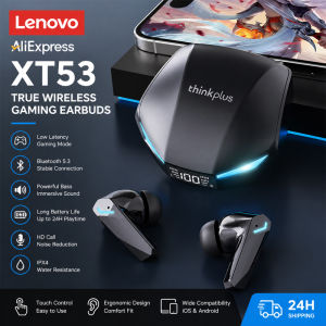 Lenovo | Lenovo New XT53 Bluetooth V5.4 Earphones LED Power Display Gaming Headphones Waterproof Anti-sweat Upgraded Wireless Earbud
