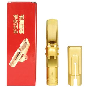 IRIN | ND282 Professional Tenor Saxophone Mouthpiece Matte Gold-plated Brass Tenor Saxophone Mouthpiece for Tenor Saxophone Accessories