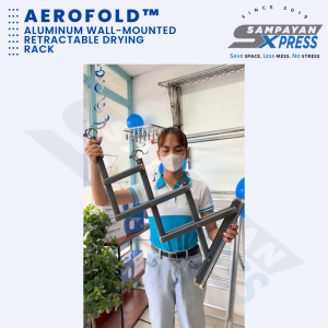 AeroFold™ Aluminum Wall-Mounted Retractable Sampayan | Space-Saving Drying Rack | Sampayan Xpress
