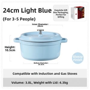 CAROTE | Cast Iron Enamel Cookpot Gift Cooking Pot