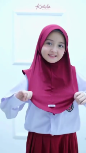 Jilbab anak sekolah kerudung Bergo oval sport jersey/kerudung instan/hijab sekolah PAUD SD/jilbab bergo oval sport hamidah/kerudung instan