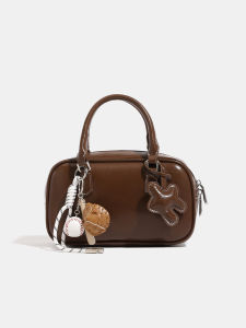 ManyKostGivan Fashionable Large Capacity Bowling Handbag Womens Crossbody Bag 2025 New Design Soft Fabric Casual Shoulder Bag