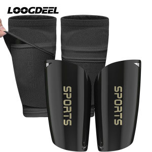 Loogdeel Kids Youth Soccer Shin Guards with Sleeves Slip in Shinguards Soccer Shin Pads for Boys Girls Child Teens Adults
