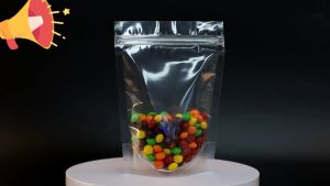 ⚡Lowest Price⚡100pcs Beg Zip Makanan Telus – Beg Plastik Berdiri Kedap Udara & Tahan Lasak Untuk Simpan Makanan/Kue