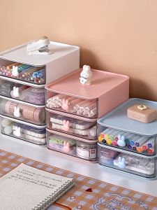 Mainland Laci Alat Tulis Kelinci Aesthetic Pastel Rak Pulpen Stationery Susun Rak Laci Meja Belajar Kerja Organizer Alat Tulis Meja Anti Debu HSB689