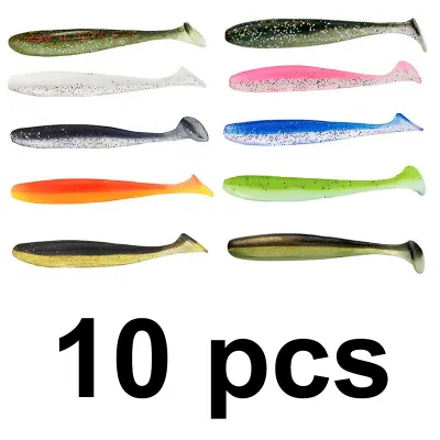10pcs Big Soft Lure Silicone Bait Shad Wobbler Fishing lure Set Saltwater Worm Swimbait Lure spinnerbait Fishing accessories