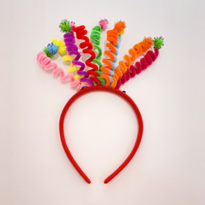 Creative Handmade Twist Stick Hairband Childrens Birthday Hat Party Prop Cute Fun Photography Accessory Sweet Style
