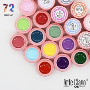 Bộ Sơn Gel Móng Tay Arte Clavo 72 Màu 5ml Chuyên Nghiệp Phủ Bóng UV LED Làm Móng Nghệ Thuật Khô Nhanh Hiệu Ứng Màu Sắc Hoàn Hảo