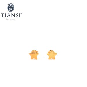 TIANSI 916 (22K) GOLD STAR EARRING 星星耳钉-EDXX-05 Subang Emas