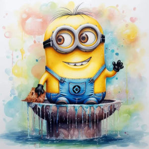 Takara Tomy | DIY Minions Diamond Painting Joyful Minions In Lively Colorful Casual Scenes For Living Room Wall Decoration Exquisite Gift