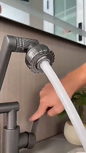 Bộ Vòi rửa Lavabo Đầu Xoay 720 Độ Thông Minh Vòi Nước Nóng Lạnh Lõi Đồng Nguyên Chất 2 Chế Độ Xả