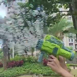 32 Holes Dinosaur Bubble Machine Kids Hand Bubble Gun Fun Outdoors Toys