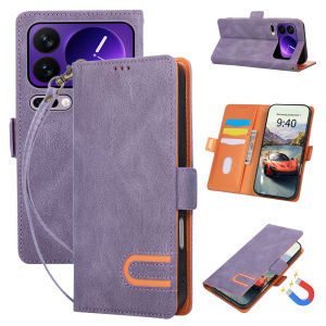 Wrist Strap PU Leather Wallet Card Slot Holder Stand Phone Case for Xiaomi 17 15 Ultra 17 Pro Max 17T 15T Pro Protection Cover