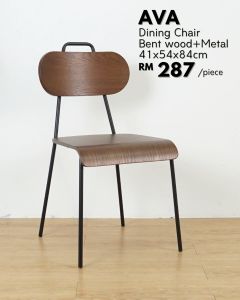 LOFT Design AVA Vintage Metal Frame Dining Chair Cafe Chair-kerusi cafe besi
