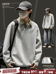 Áo Thun Polo Nam Cổ Polo Kẻ Caro Dài Tay Mùa Xuân Thu Áo Khoác Ngoài Thường Ngày Áo Chui Đầu Cotton Polyester