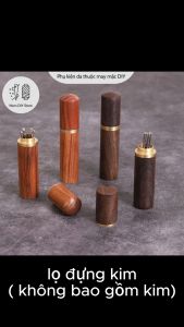 Lọ Đựng Kim Khâu Kim May Chất Gỗ Đàn Hương Phụ Kiện Làm Đồ Da May Mặc Thủ Công Handmade