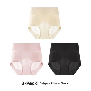 Invisible High Waist Tummy Control Hip Lifting Cotton Antibacterial Ice Silk Underwear