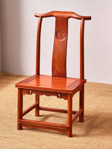 Mahogany Small Chair Myanmar Rosewood Small Offical Hat Chair Pterocarpus Macrocarpus Solid Wood Armchair Household Adult Children Chair