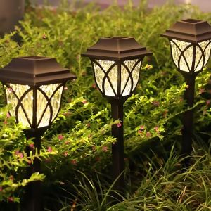 HOMEKING | Outdoor Solar Pathway Lights Deco Garden Waterproof IP65 Ground Lawn Landscape Yard Decor Night Lamp Solar Garden Light Outdoor Decoration
