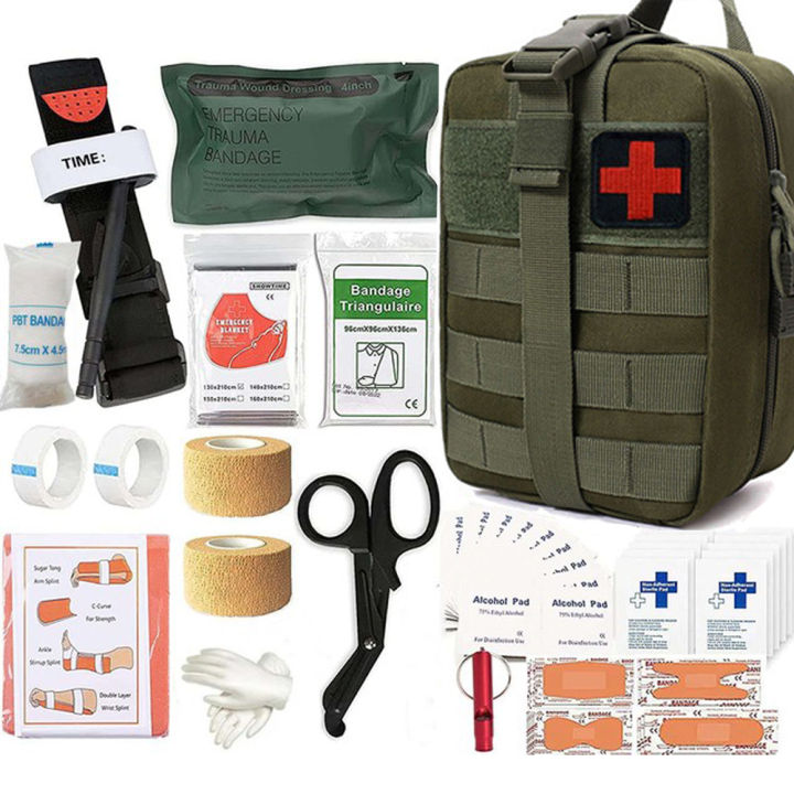 Survival First Aid Kit Full Set Outdoor Gear Emergency Kits Trauma Bag Camping Equipment Supplies Emergency IFAK Adventures Bag