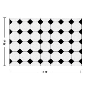 Black And White Tile Entrance Carpet Door Mat Kitchen Foot Pad Leather Waterproof No Wash Can Be Cut North Europe Style Home Use