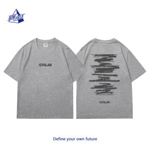 Áo Thun Nam Tay Ngắn Dáng Rộng in Chữ Phong Cách Hip Hop Mùa Hè Thường Ngày Cotton 100% in Hình Chữ Cái Sáng Tạo