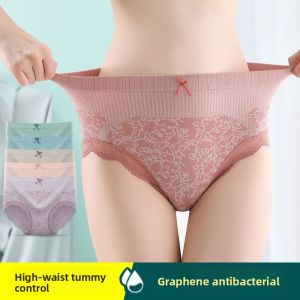 plus Size Womens Breathable Floral Underwear Seamless High Waist Triangle Panties Comfortable Seamless Womens Briefs