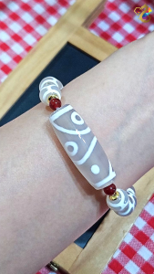 Tibetan Five Eye Dzi Protection Turtle Shell Agate Bracelet