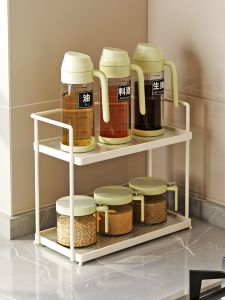 Dual Layer Acrylic Kitchen Storage Rack
