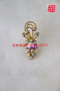 Original Design DIY Handmade Stage Drama Opera Yellow Plum Play Hanfu Childrens Flower Dan Pieces Stone Hair Accessories